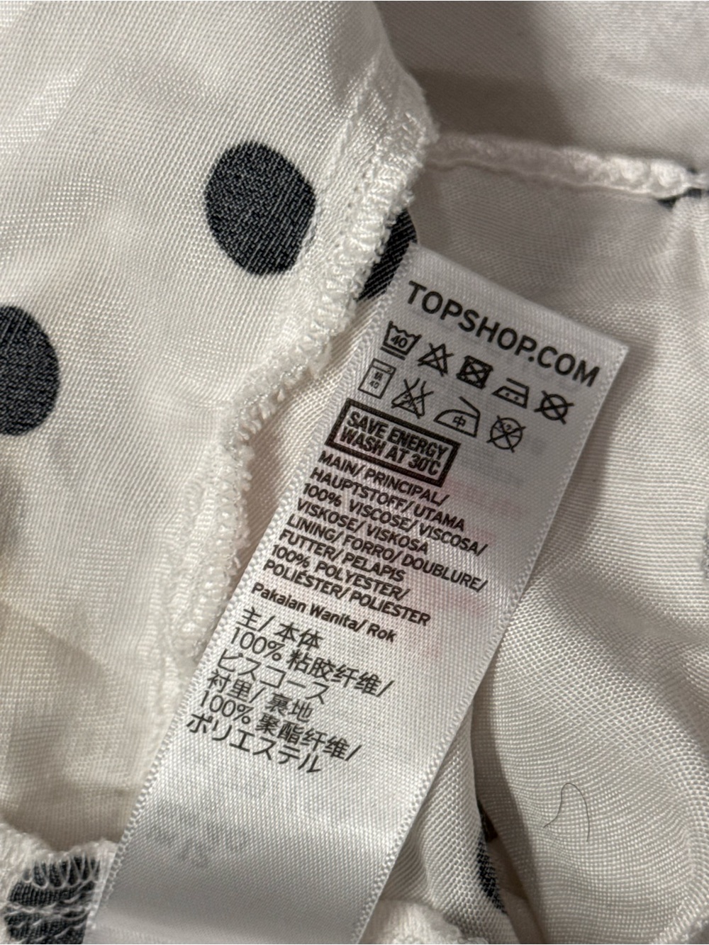 Topshop Satin Spot Ruffle Wrap Skirt - Picture 6 of 10